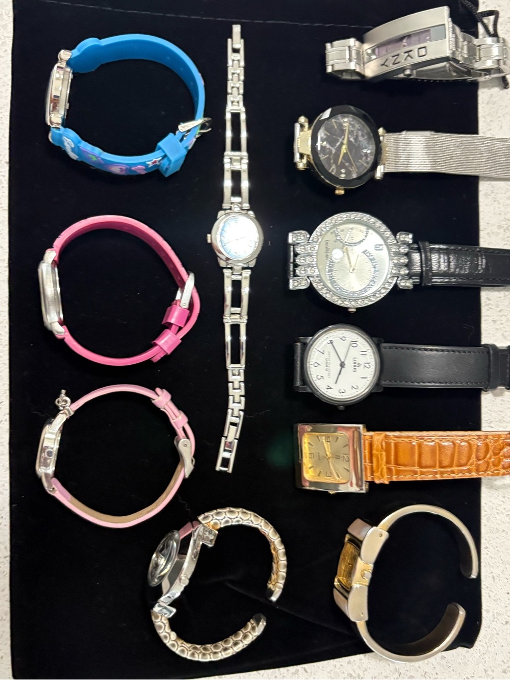 Mixed Lot of Women's Watches with Blue, Pink & Tan Straps - Picture 15 of 16